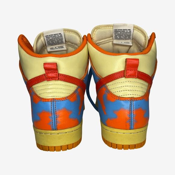 Nike Dunk High DD9404-800 Mineral Orange Blue Void Men’s Size 9 Wear and Tear - Picture 8 of 12